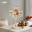 Élégant et chic porte-bougie en cristal à 5 bras avec décoration de table