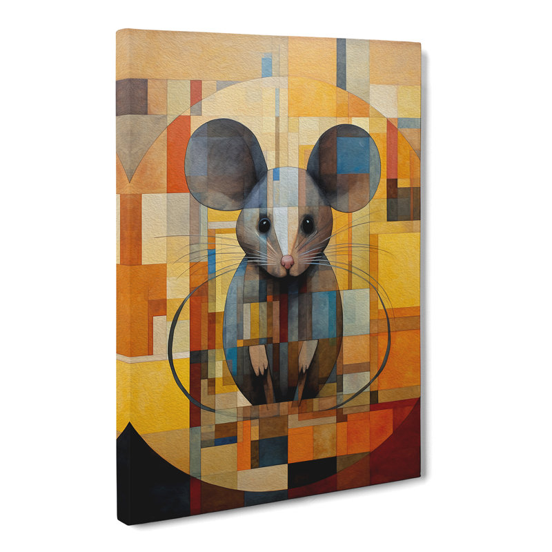 Mouse Geometric Art - No Frame Print, 50cm H x 35cm W x 3cm D