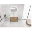 Meuble-lavabo autoportant 36 po avec lavabo en résine et portes à fermeture douce en café clair-129885271