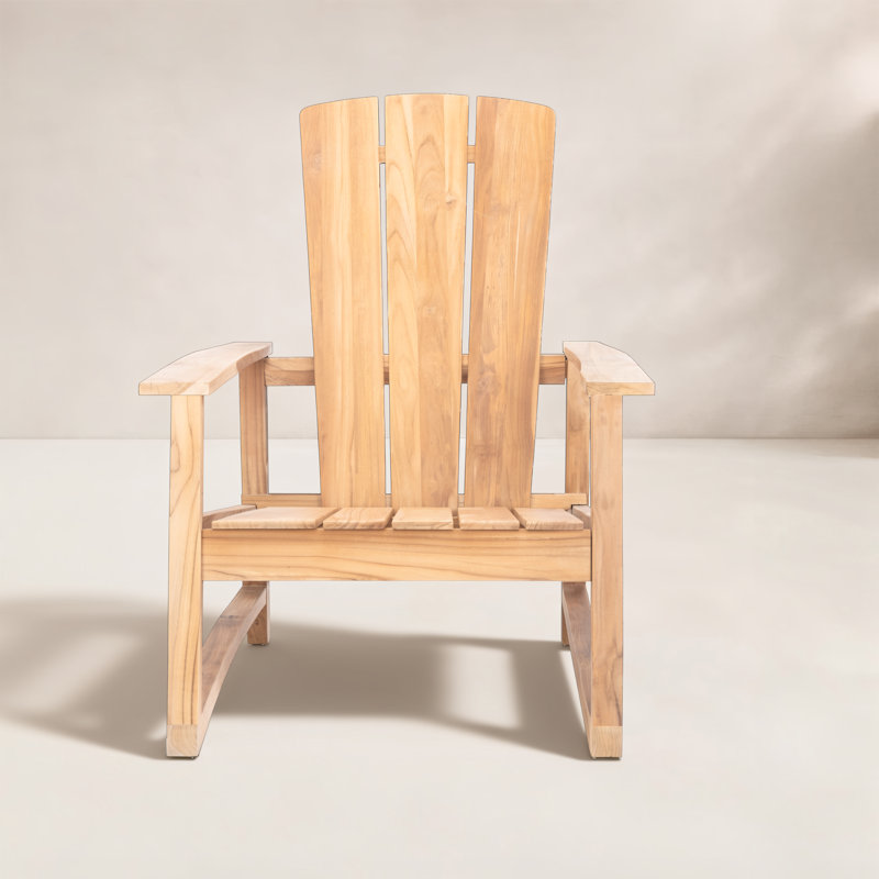 Chaise Adirondack en bois massif Ashlynn San Juan