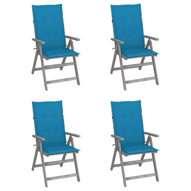 Ensemble de 4 chaises de jardin pour l'extérieur, Blue
