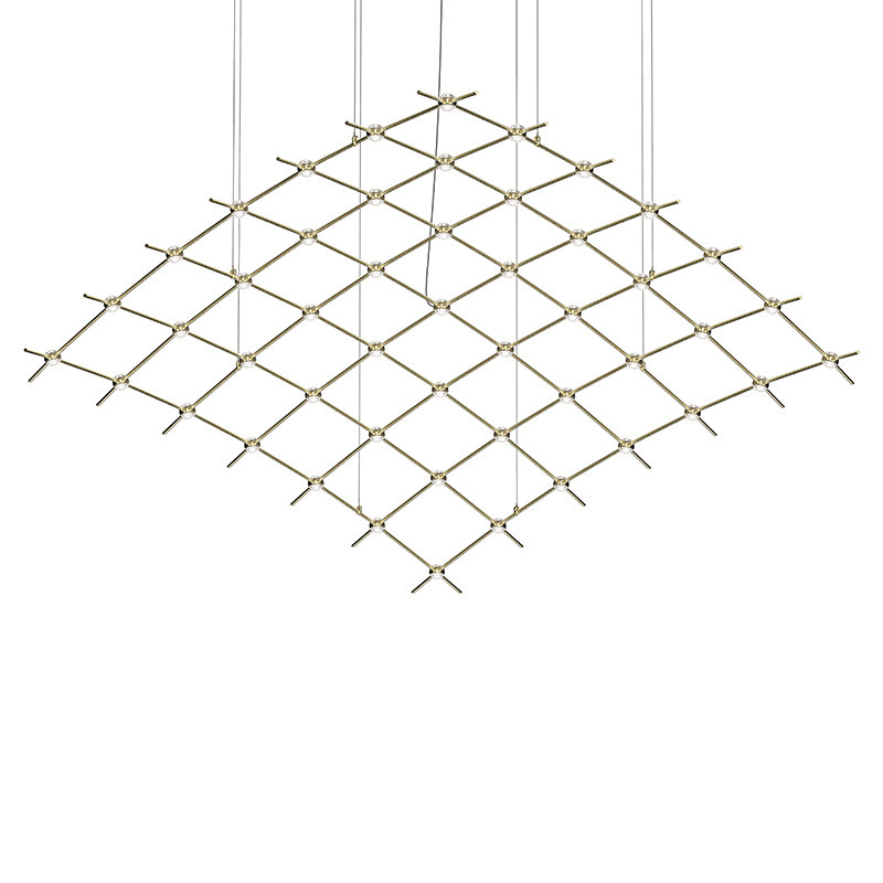 Constellation Aquarius 49 - Light LED Chandelier, Satin Brass, 3000K