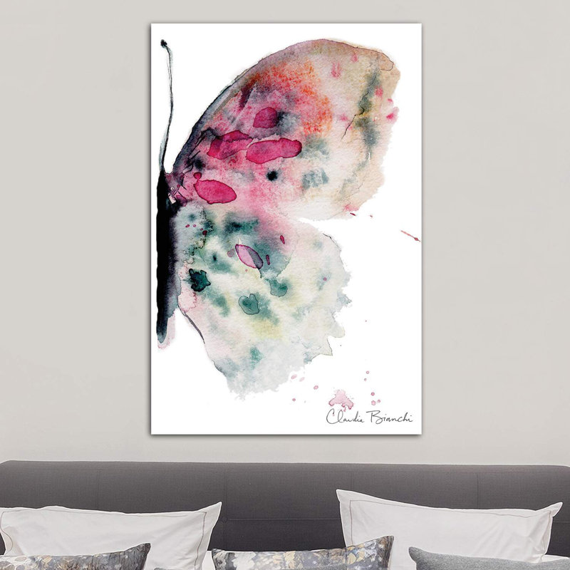 Butterfly Half 1 Piece Wrapped Canvas Painting, 101.6 cm H x 66.04 cm W x 1.91 cm D