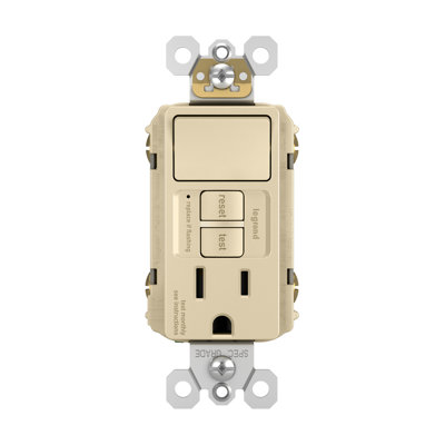 radiant 15 Amp Combination Self Test Tamper Resistant Single GFCI Outlet and Single Pole Switch