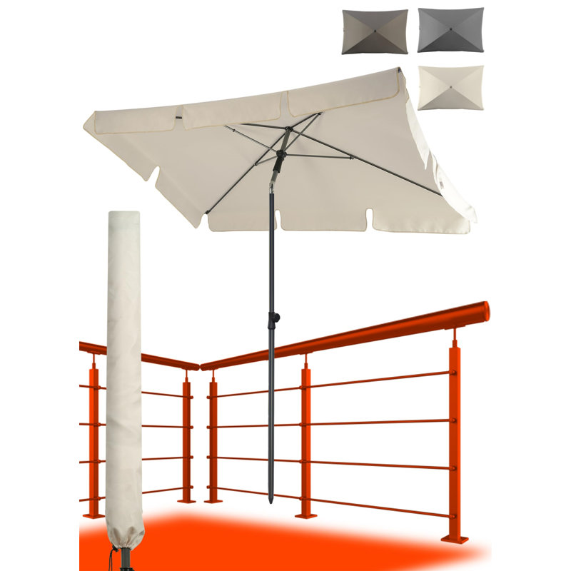 190cm Balcony Parasol, White