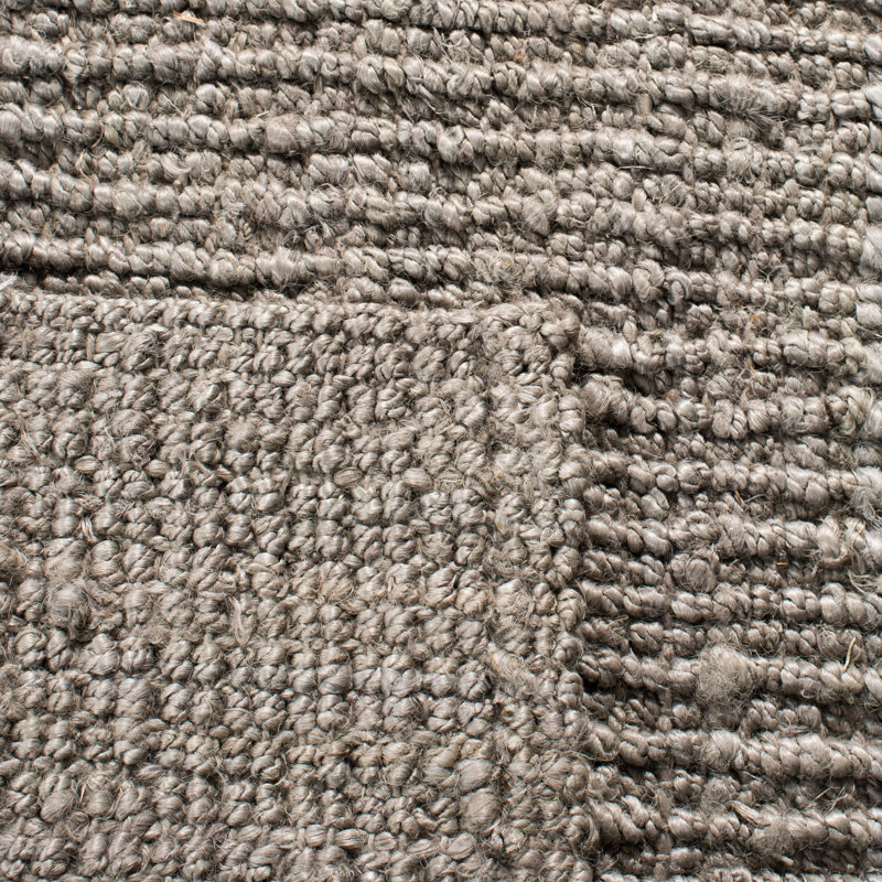Alda Auckland Handmade Flatweave Jute/Sisal Grey Area Rug, Square 8'