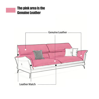 Orange Genuine Leather Modular Sofa cushion couch
