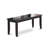 6 Piece Modern Dining Table Set Contains a Rectangle Wooden Table and 4 Faux Leather Dining Chairs with a Bench, Black-1823937881