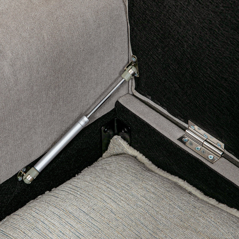 Banc de rangement avec repose-pieds HOMcom, Light Grey, Light Grey