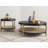Black Round End Table