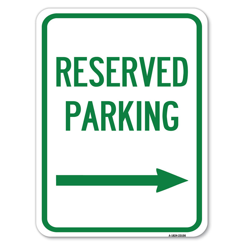 Reserved Parking $250 Fine (With Graphic)/23165, 24" H x 18" W x 1" D