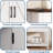 47 Inch Farmhouse Buffet Sideboard Cabinet with 4 Barn Doors and Open Shelf, Wood Storage Console Table-1557938379