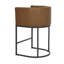 Tabouret rembourré à hauteur de comptoir avec structure en métal-1414249792