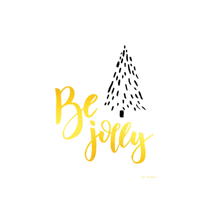 Be Jolly Christmas Tree by Seven Trees Design - Wrapped Canvas Print, 66.04 cm H x 45.72 cm W x 1.91 cm D