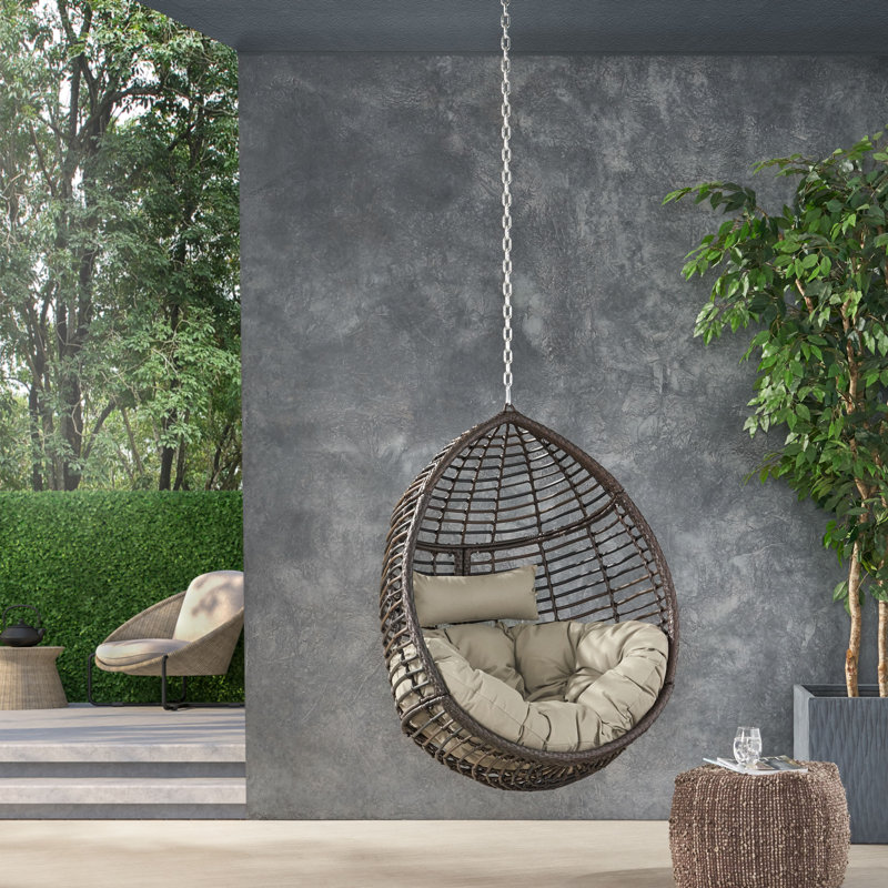 Balancelle Dallas, Structure brune / coussin kaki