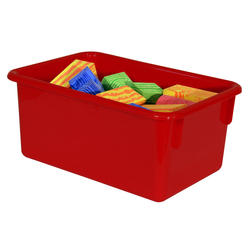 Bac en plastique, Rouge
