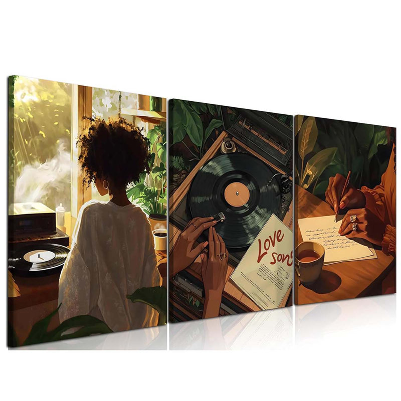 3 Piece Wrapped Canvas Print, 60 cm H x 40 cm W