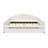 Upholstered Full Size Daybed With Shall Shaped , White - Soft Fabric, Frame, Versatile Living Room Furniture Velvet Covering And Trundle In Elegant Multipurpose Area-448548161