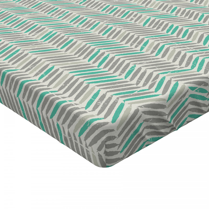 Microfiber Chevron Fitted Sheet, Full Fitted Sheet