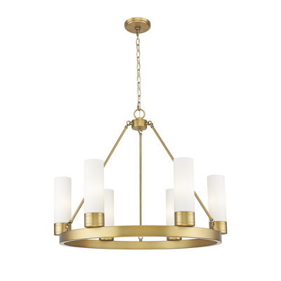 Jaiwan - Lustre 6 lumières avec abat-jour