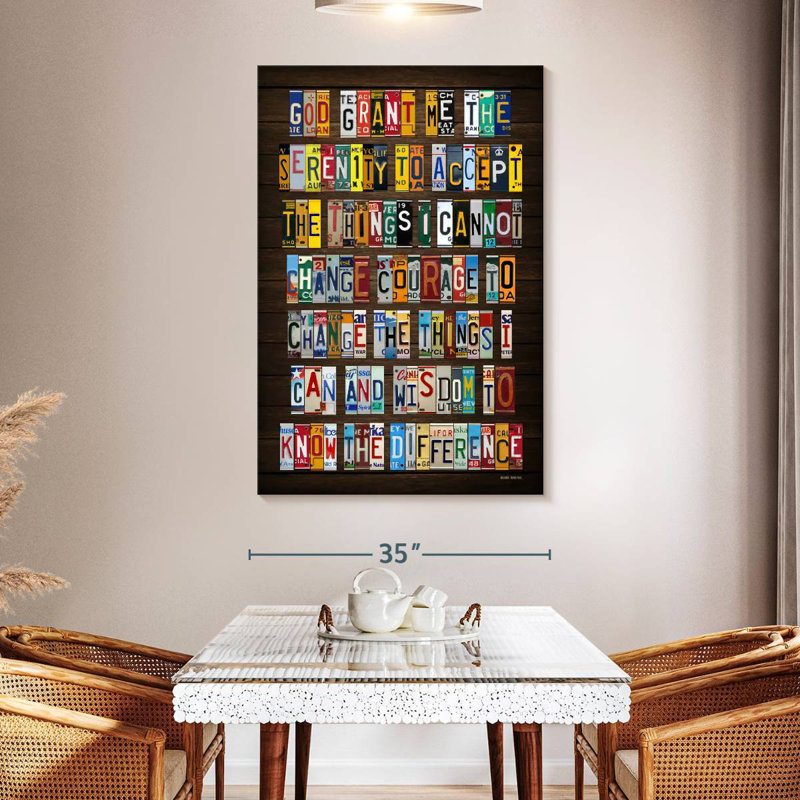 Serenity Bible Verse, 51" H x 34" W
