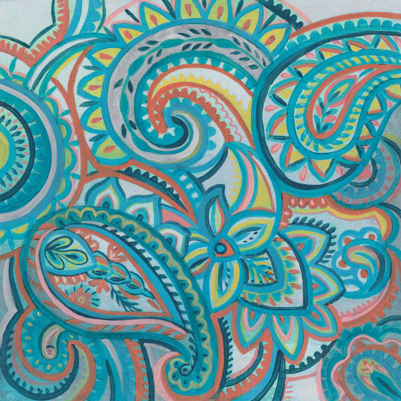 Emerald Paisley III, H 30 po x l 30 po x P 1,25 po
