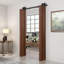Ensemble de quincaillerie pour porte de grange coulissante double texture en noyer-118178371