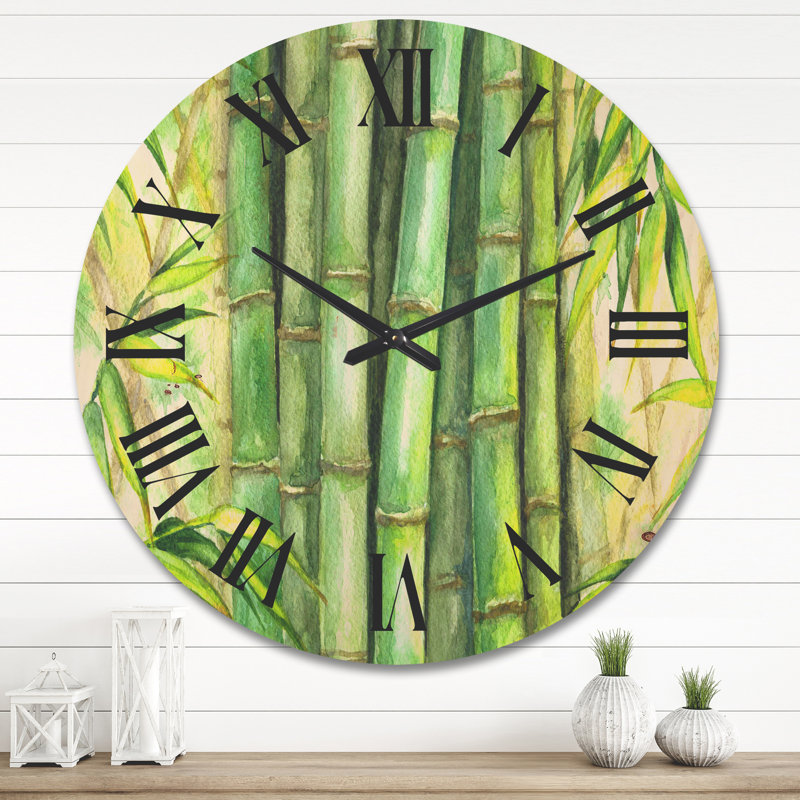 Horloge murale en bambou, Très grand