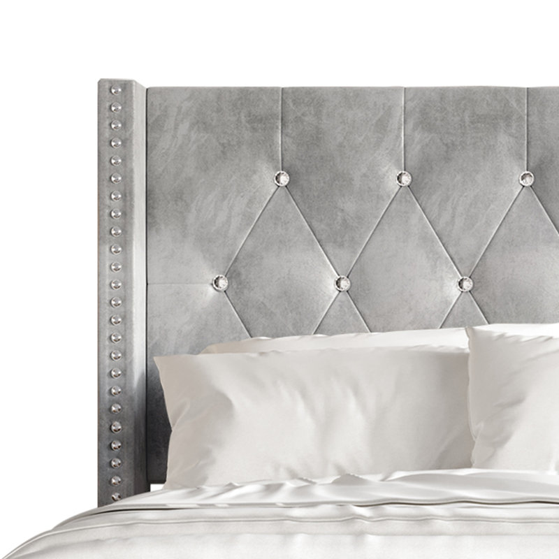 Lit profilé capitonné Elysian, Twin, Silver Gray