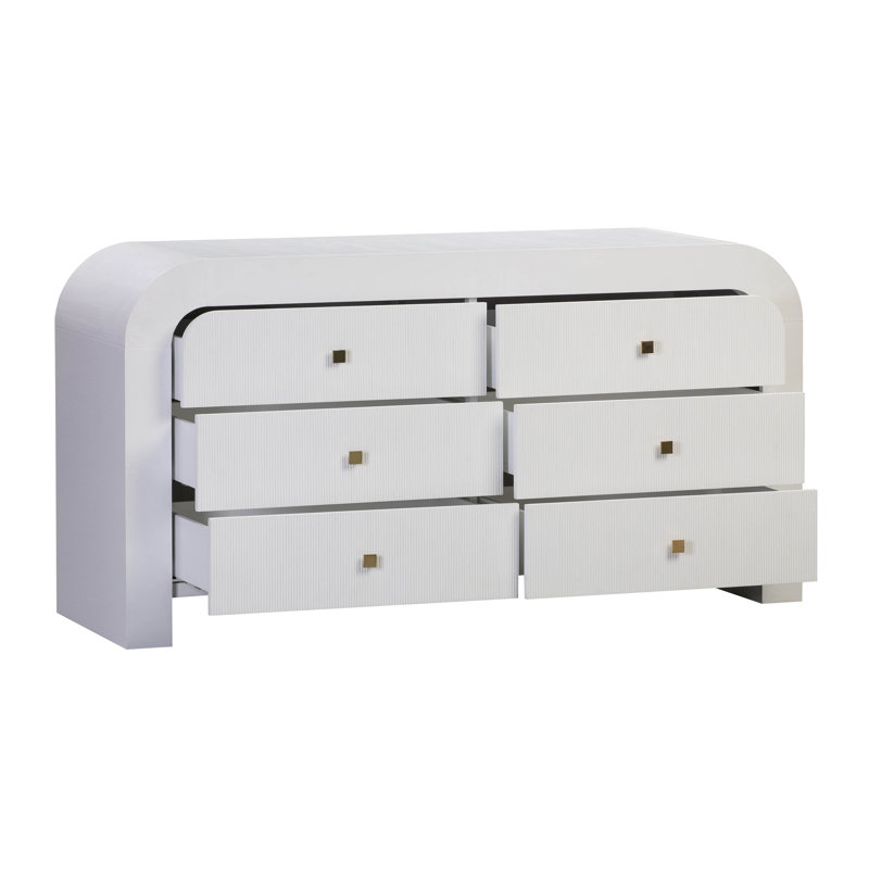 157.5 cm W Chest of 6 Drawers, White