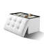 Repose-pieds rembourré 30 po avec repose-pieds capitonné en similicuir-815874738