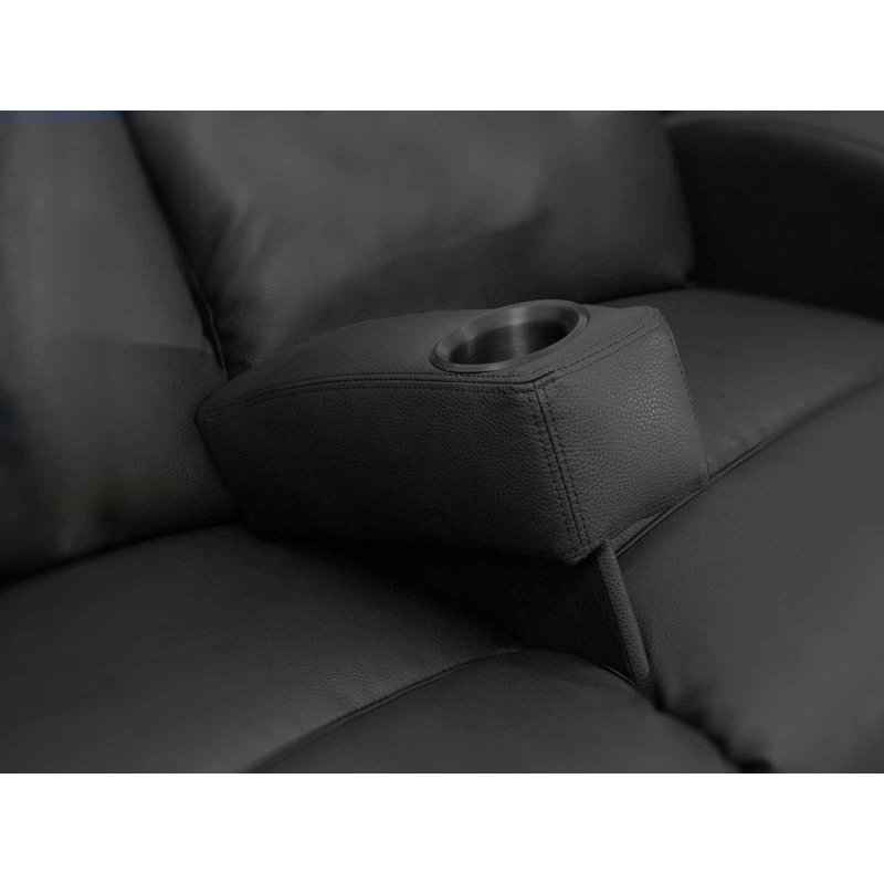 Upholstered Home Theater Seating with Cup Holder