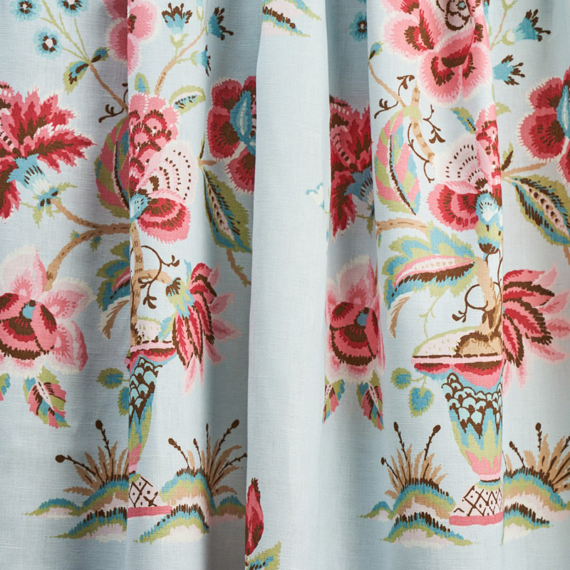 Ashford Linen Fabric, Rose/Sky
