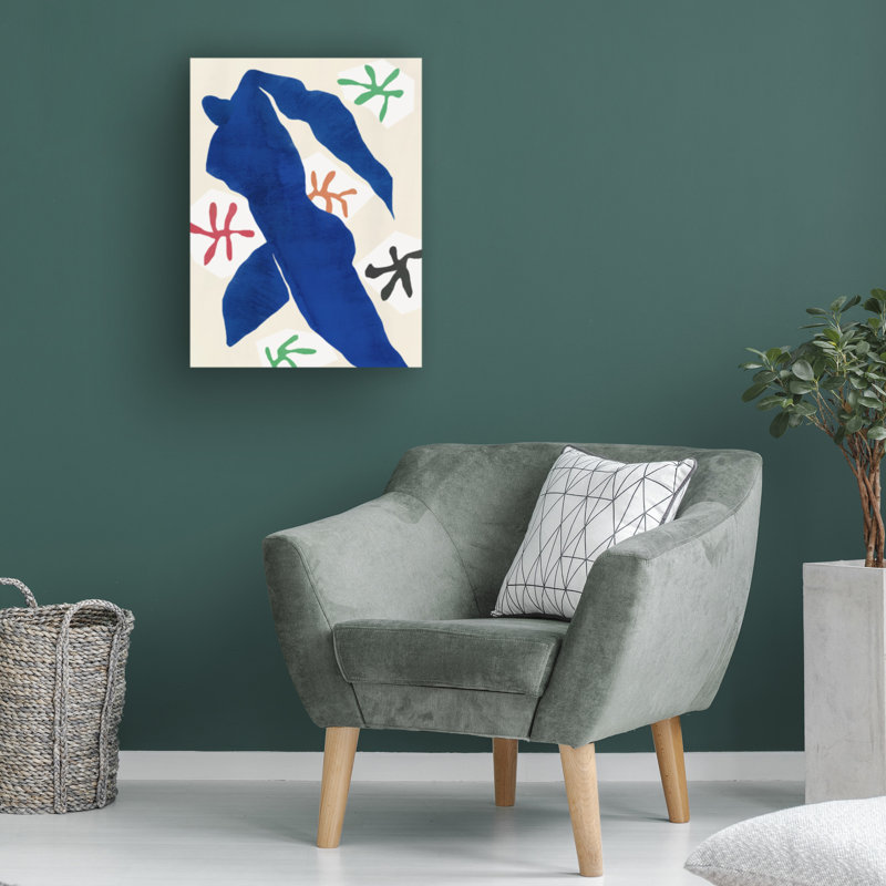 Art sur toile, petit dogue bolologien bleu, H 19 po x l 14 po