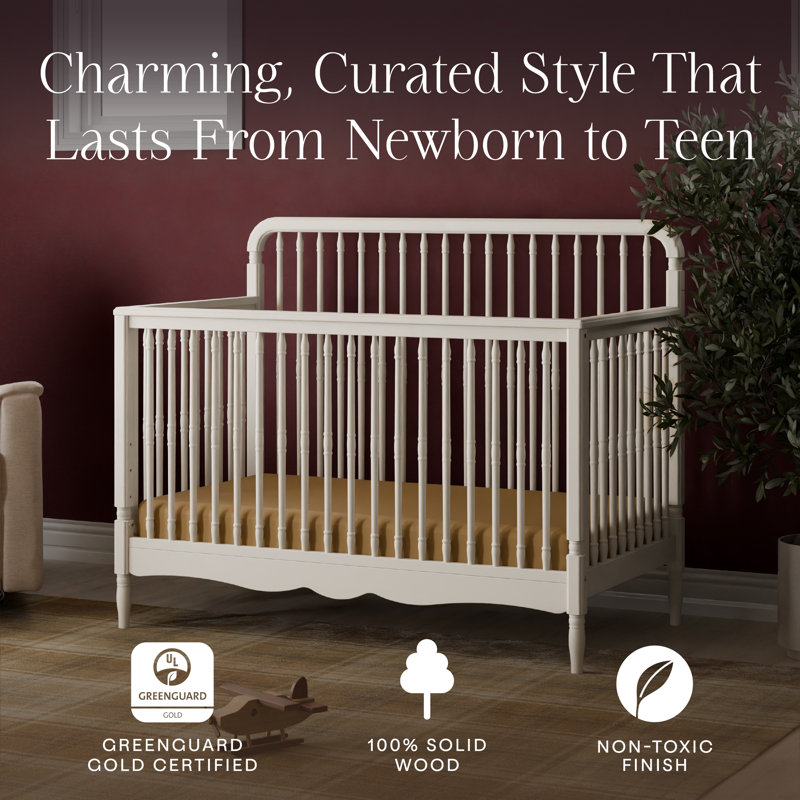 Liberty 4-in-1 Convertible Spindle Crib, Warm White