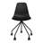 Harsimar Modern Armless Office Task Chair with Upholstered Fabric Seat, Padded Cushion, and Rolling Metal Base-975277860