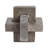 17 Stories Pierce Large Travertine Knot, Gray-107086694