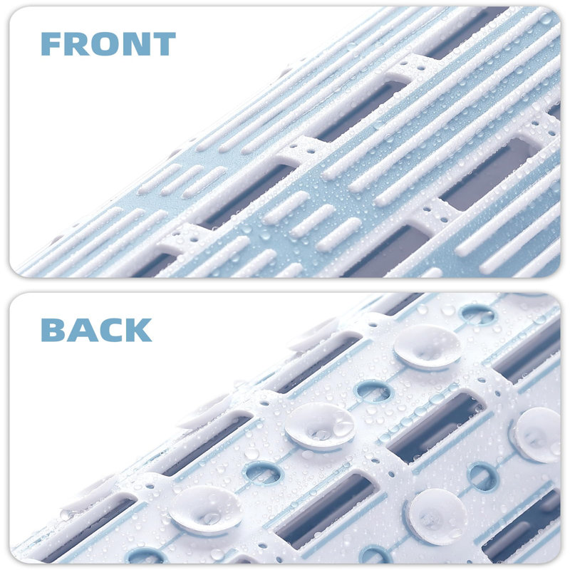 Grainger Plastic / Acrylic Non-Slip Shower Mat, Light Blue