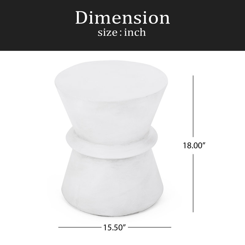 Table d'appoint d'extérieur en béton léger
