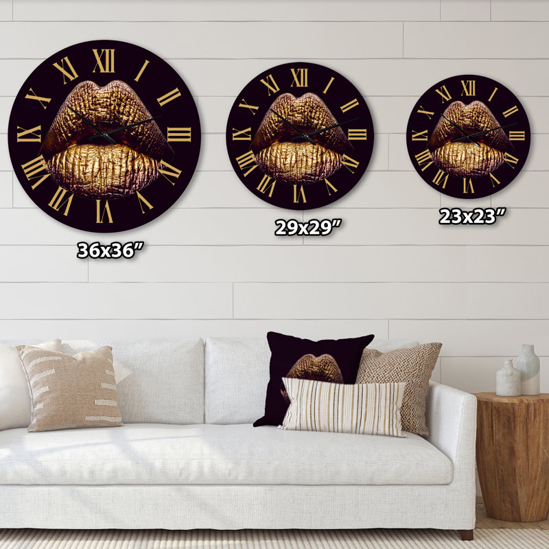Horloge murale moderne, Grand, Gold