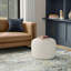 Pouf rond rembourré l 18 po Chantal