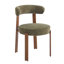 Chaise de salle à manger rembourrée Varian Absecon Boucle avec pieds en métal-1492726293