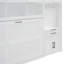Lit escamotable mural simple avec placard, tiroirs et bureau - blanc-1207441543