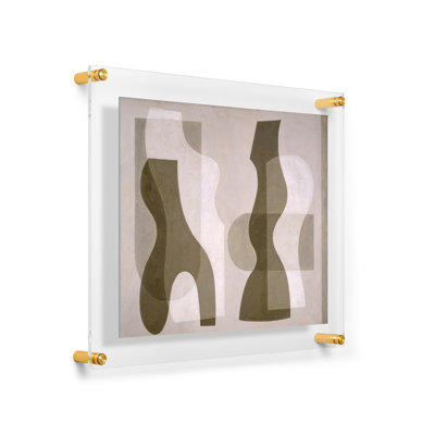 Clear UV-Grade Acrylic Modern Floating Picture Frame - Gold