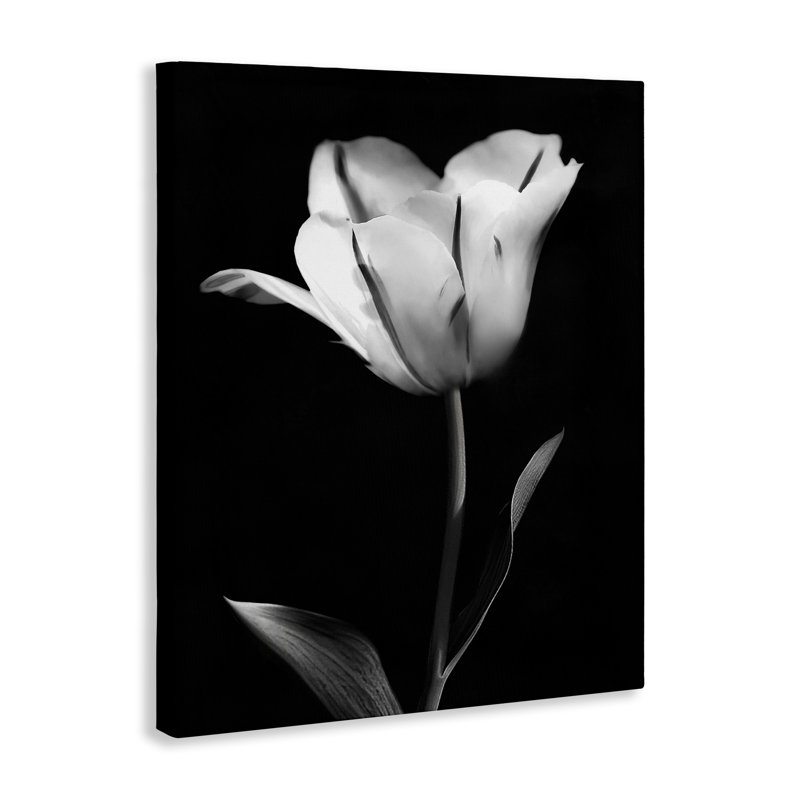 Toile moderne contrastante tulipe moderne, design par CAD Designs, H 30 po x l 24 po