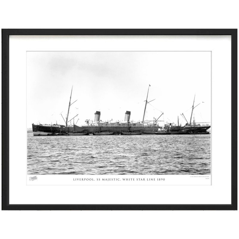 Liverpool, SS Majestic, White Star Line 1890 by Francis Frith - Single Picture Frame Print, 40cm H x 50cm W x 2.3cm D