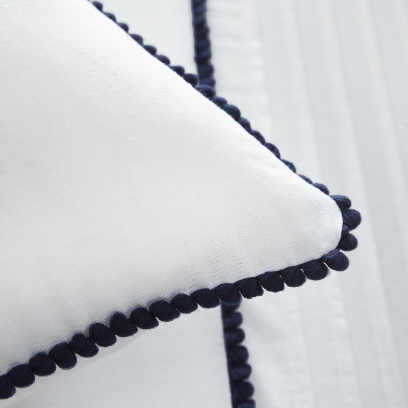 Polyester Solid Colour Duvet Cover Set with Pillowcases Included, Double Duvet Cover + 2 Standard Pillowcases, White/Grey