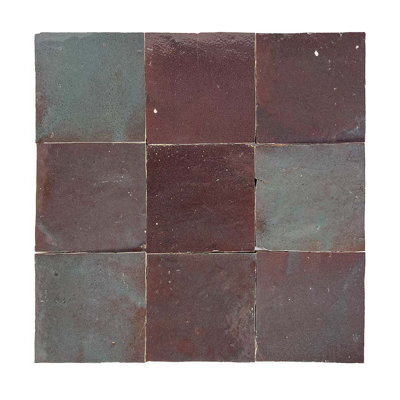 Moroccan Zellige 4" x 4" Ceramic Floor & Wall Tile
