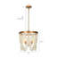 Lustre empire vieilli à 4 lumières Advith