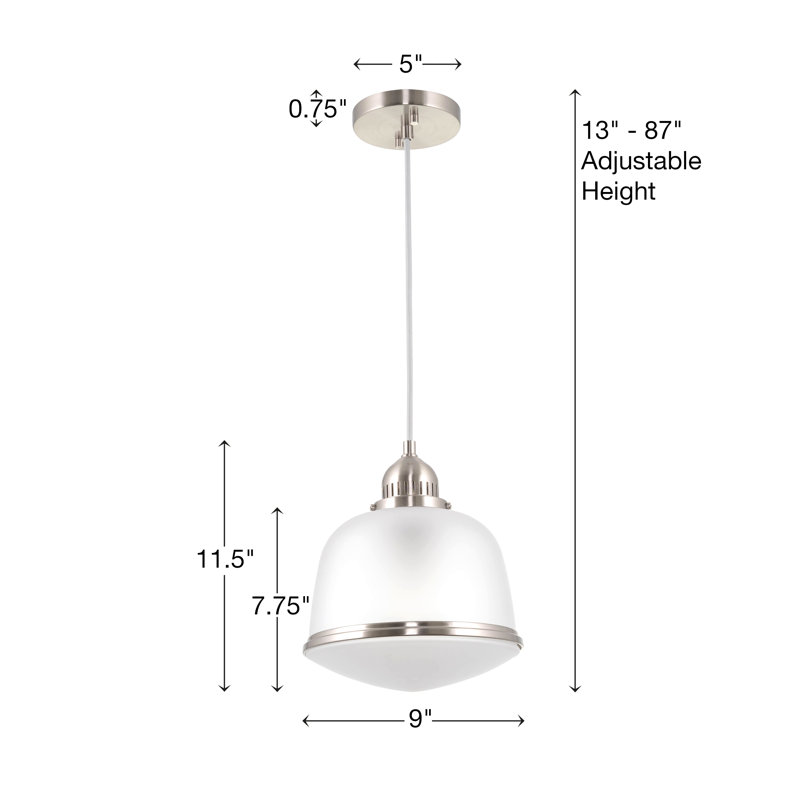 Luminaire suspendu simple à 1 lumière